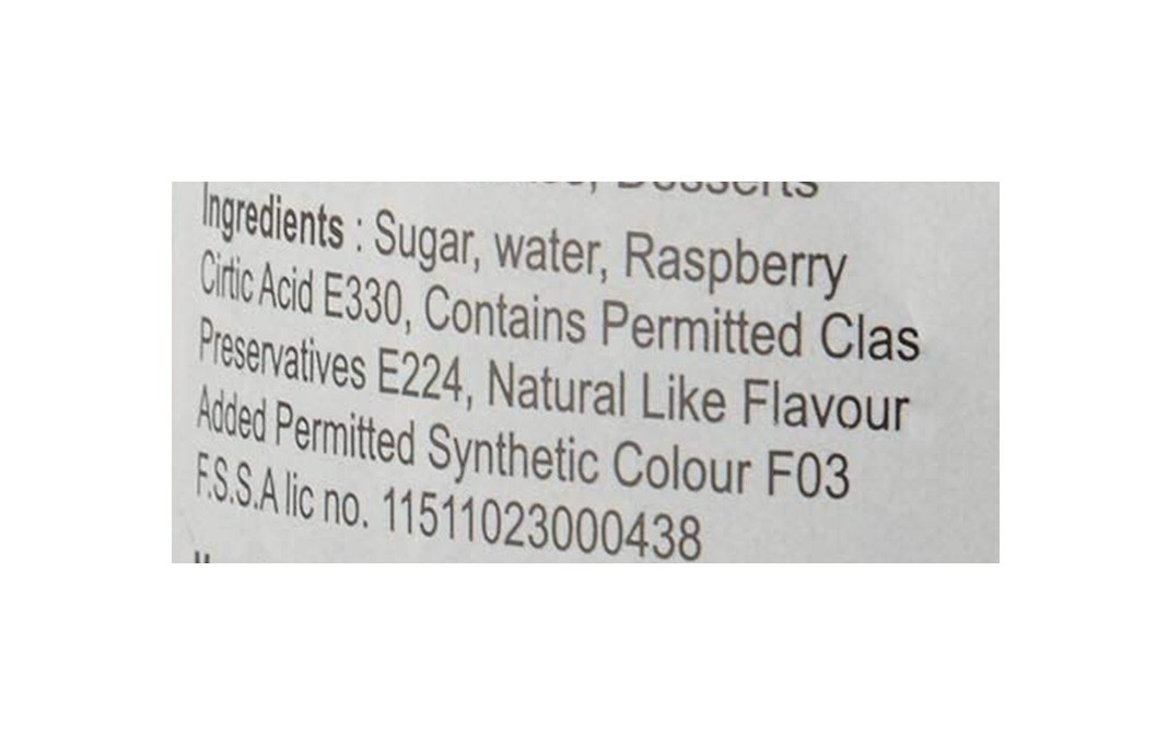 Pure Berry's Raspberry Crush    Bottle  750 millilitre